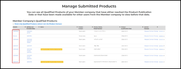 List of submitted Designs with Design Numbers shown as links.