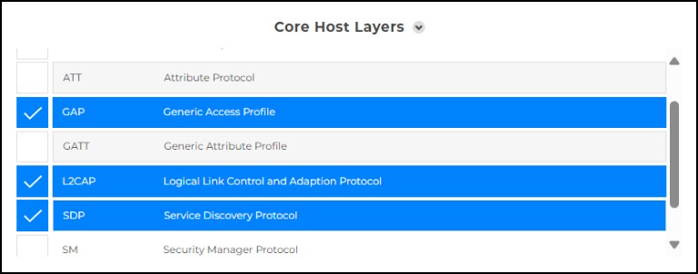 Layer list with a selected Layer highlighted in blue and its checkbox ticked