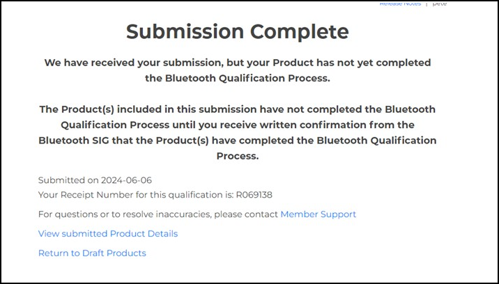 Complete the Submission button in Qualification Workspace